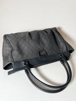 Vintage Gucci Bag Black Canvas D Ring