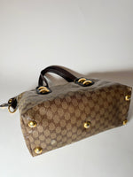 Vintag Gucci Crystal Bag Monogram Coated Canvas