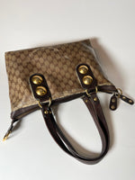 Vintag Gucci Crystal Bag Monogram Coated Canvas
